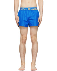 Versace Underwear Blue Greca Border Short Swim Shorts