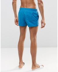 Asos Brand Super Short Length Swim Shorts In Blue