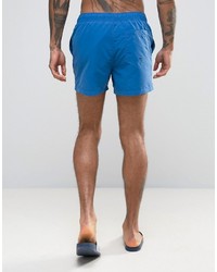Asos Swim Shorts In Blue Short Length