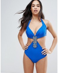 Forever Unique Cut Out Swimsuit With Embellisht