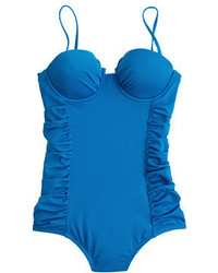 J.Crew D Cup Ruched Underwire One Piece Swimsuit