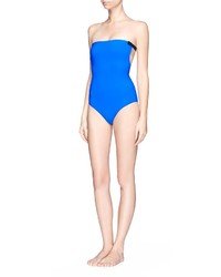 Alexander Wang T By Two Tone Bonded Tricot One Piece Swimsuit