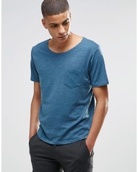 Selected Homme Flase O Neck T Shirt In Blue