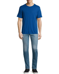 rag & bone Mazarine Reversible Short Sleeve Jersey T Shirt Blue