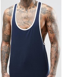 Asos Brand Tank With Contast And Extreme Racer Back 2 Pack Save 17%