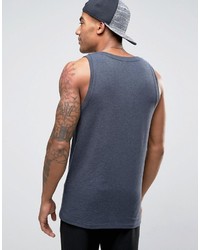 Asos Muscle Fit Tank In Navy