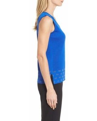 Ming Wang Scoop Neck Trimmed Tank