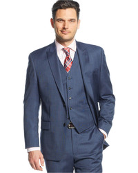 MICHAEL Michael Kors Michl Michl Kors Blue Tight Stripe Vested Suit