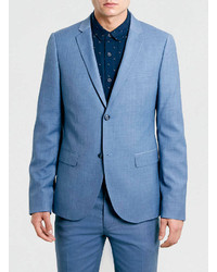Topman Blue Skinny Suit Jacket