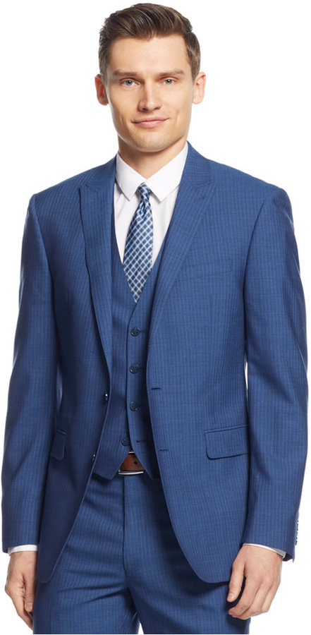 Blue suit clearance calvin klein