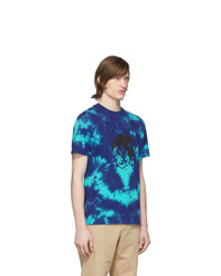 Ps By Paul Smith Blue Tie Dye T Shirt