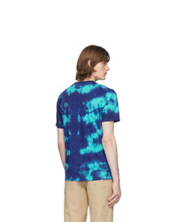 Ps By Paul Smith Blue Tie Dye T Shirt