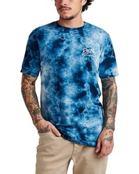 Roark Peaking Tie Dye Logo T Shirt In Navy At Nordstrom