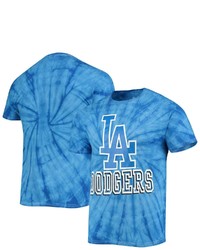 STITCHES Royal Los Angeles Dodgers Spider Tie Dye T Shirt