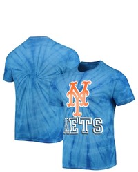 STITCHES Royal New York Mets Spider Tie Dye T Shirt