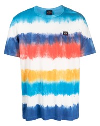 Paul & Shark Tie Dye Print Cotton T Shirt