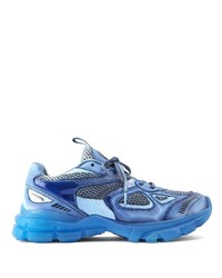 Blue Tie-Dye Leather Athletic Shoes