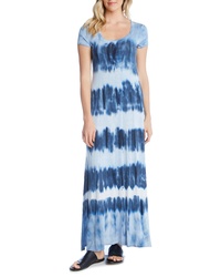 Blue Tie-Dye Maxi Dress
