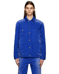 Blue Tie-Dye Shirt Jacket