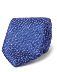 Charvet 75cm Silk And Linen Blend Jacquard Tie