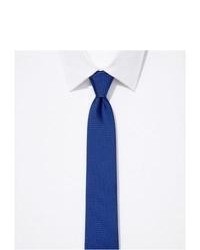 Express Narrow Silk Tie Solid Blue