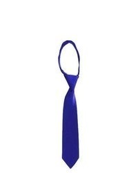 Jacob Alexander Solid Color Royal Blue Boys 14 Inch Zipper Tie By