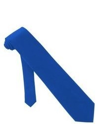 Jacob Alexander Solid Color Silk Satin Tie By Royal Blue