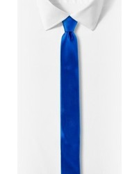Express Skinny Silk Tie Cobalt Blue