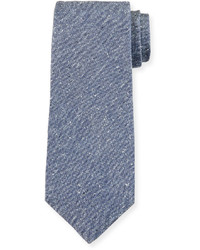 Isaia Solid Donegal Tie Steel Blue