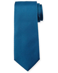 BOSS Solid Textured Tie Teal