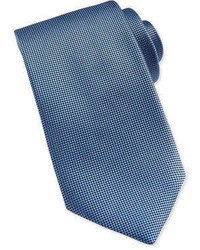 Solid Woven Silk Tie Blue