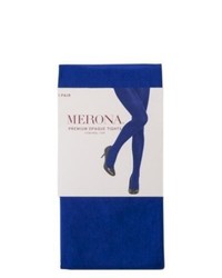 Commonwealth Merona Premium Control Top Opaque Tights Athens Blue Sm