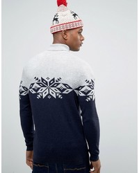 Asos Holidays Roll Neck Sweater With Cashmere
