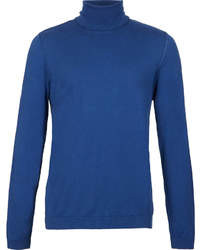 Topman Blue Turtle Neck Sweater