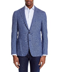 Canali Fit Stretch Tweed Cotton Blend Sport Coat