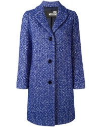 Love Moschino Tweed Buttoned Coat