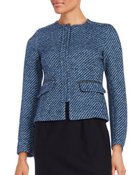 Helene Berman Tweed Zip Front Jacket