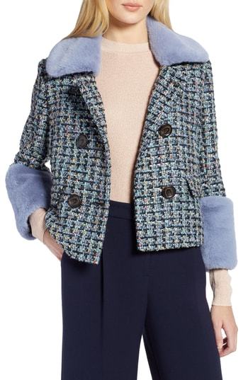 faux tweed jacket