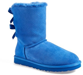 uggs blue with bows