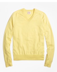 Brooks Brothers Cotton Cashmere V Neck Sweater