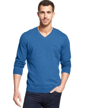 Hugo Boss Boss Barnabas V Neck Sweater, $145 | Macy's | Lookastic