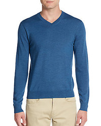 Saks Fifth Avenue Merino Wool V Neck Sweater