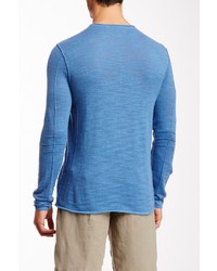 John Varvatos Star Usa By Long Sleeve Pintuck V Neck Sweater