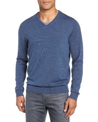 Nordstrom Men's Shop Washable Merino Wool V Neck Sweater