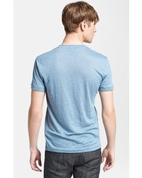 John Varvatos Collection Linen V Neck T Shirt