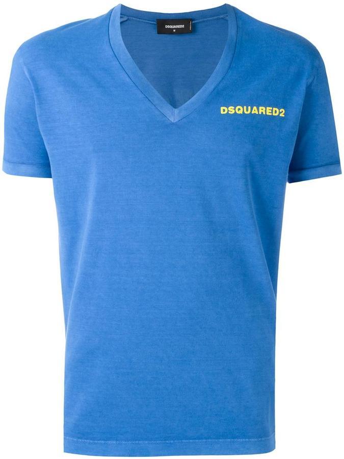welzijn Psychologisch serveerster DSQUARED2 Arizona V Neck T Shirt, $171 | farfetch.com | Lookastic