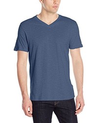 Blue V-neck T-shirt