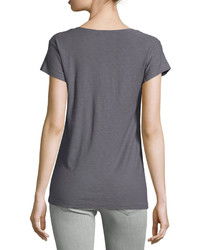 James Perse V Neck Jersey Tee Storm