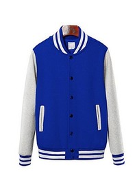 Sorrica Long Sleeves Fleece Varsity Baseball Bomber Jacket Letterman Jacket