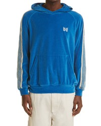 Needles Velour Pullover Hoodie In Blue At Nordstrom